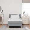 vidaXL Boxspringbed met matras Lichtgrijs 90 x 200 cm Stof