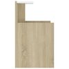 vidaXL Nachtkastje 40x35x60 cm bewerkt hout wit en sonoma eikenkleurig