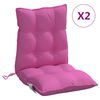 vidaXL Stoelkussens 2 st lage rug oxford stof roze