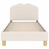 vidaXL Bedframe voor kinderen met hoofdbord Crème 80 x 160 cm
