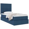 vidaXL Opslag bed met matras met matras Blauw 90 x 200 cm Polyester