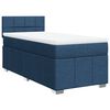 vidaXL Boxspring met matras stof blauw 90x200 cm