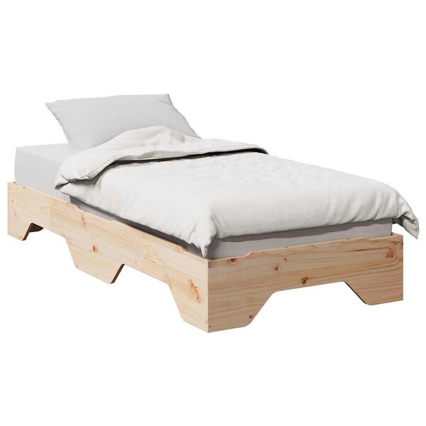 vidaXL Bedframe zonder matras stapelbaar 80x200 cm massief hout