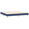 vidaXL Boxspring met matras en LED stof blauw 200x200 cm