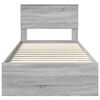 vidaXL Bedframe met hoofdeinde Grijs Sonoma 90 x 190 cm Bewerkt hout