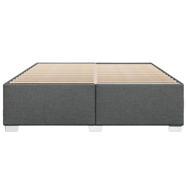 vidaXL Bedframe zonder matras stof donkergrijs 200x200 cm