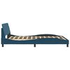 vidaXL Bedframe met hoofdeinde "Dover" fluweel blauw 120x200 cm