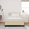 vidaXL Boxspring bed met matras met hoofdeinde Cr&egrave;me 120 x 190 cm Stof