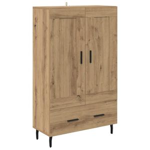 vidaXL Highboard Artisan Eiken 69,5 x 31 x 115 cm Bewerkt hout