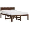 vidaXL Tweepersoonsbed met hoofdeinde ROSTOCK Donkerbruin 140 x 200 cm