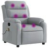 vidaXL Massagestoel met lichtgrijze stof
