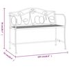 vidaXL Tuinbank 2-zits 104 cm staal zwart