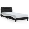 vidaXL Bedframe zonder matras "Hvar" kunstleer zwart en wit 90x190 cm