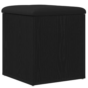 vidaXL Opslagbank Zwart Eiken 42 x 42 x 45 cm Bewerkt hout