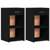 vidaXL Nachtkastjes 2 st 35x34x65 cm bewerkt hout zwart