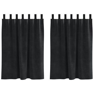 vidaXL Verduisterende gordijnen 2 st Zwart 140 x 140 cm fluweel