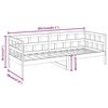 vidaXL Slaapbank massief grenenhout wit 90x200 cm
