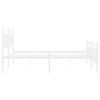 vidaXL Bedframe met hoofd- en voeteneinde metaal wit 150x200 cm