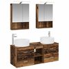 vidaXL Badkamermeubelset 5 pcs Oud hout Bewerkt hout en glas