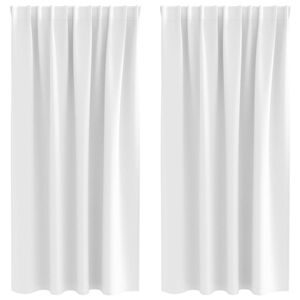 vidaXL Zwart-out Gordijnen met Ringen 2 st Helder wit 175 x 140 cm