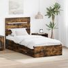 vidaXL Bedframe met lade Gerookt eiken 90 x 190 cm Bewerkt hout