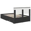 vidaXL Bedframe met hoofdeinde Zwart 120 x 200 cm Bewerkt hout