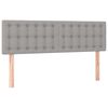 vidaXL Boxspring met matras stof lichtgrijs 140x190 cm