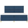 vidaXL LED Box Spring Bed met matras Blauw 200 x 200 cm Stof