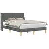 vidaXL Bedframe met hoofdeinde Donkergrijs 137 x 190 cm Stof
