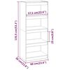 vidaXL Boekenkast/kamerscherm 60x30x135,5 cm massief grenenhout wit