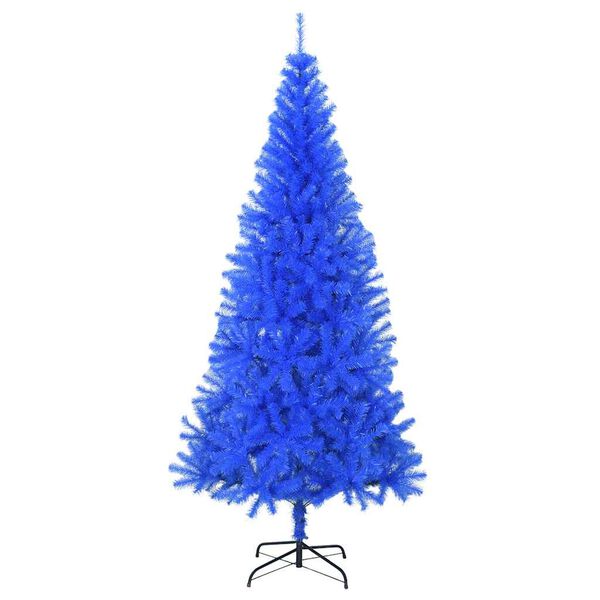 vidaXL Kunstkerstboom met standaard 240 cm PVC blauw
