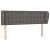 vidaXL Hoofdbord met randen 147x23x78/88 cm kunstleer grijs
