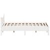 vidaXL Bedframe zonder matras massief grenenhout wit 140x190 cm