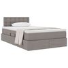 vidaXL Opbergbed met matras met matras Taupe 120 x 190 cm Bewerkt hout