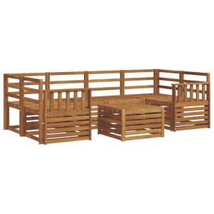 vidaXL Buiten bankenset 7 pcs Naturel Massief Acaciahout