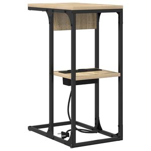 vidaXL Nachtkastje Sonoma Eiken 41,5 x 26 x 60,5 cm Bewerkt hout
