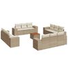 vidaXL 13-delige Loungeset met kussens poly rattan beige