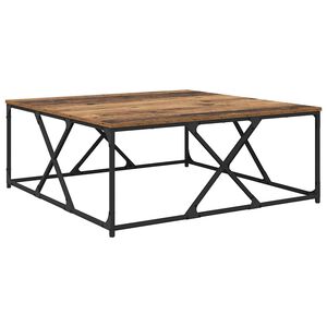 vidaXL Salontafel Oud Hout 100 x 100 x 40 cm Bewerkt hout