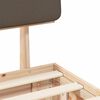 vidaXL Bedframe met Gevoerd Hoofdgedeelte Taupe 140 x 190 cm