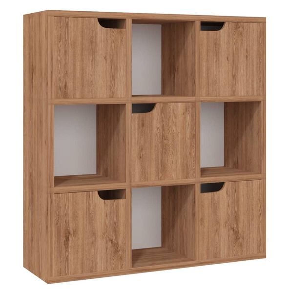 vidaXL Boekenkast 88,5x27,5x88 cm bewerkt hout bruineiken