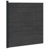 vidaXL Hek set 175 x 186 cm WPC en Aluminium Zwart
