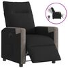 vidaXL Fauteuil verstelbaar elektrisch stof zwart