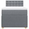 vidaXL Boxspring met matras stof lichtgrijs 90x190 cm