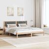 vidaXL Bedframe Donkergrijs 160 x 200 cm Massief grenenhout