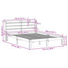 vidaXL Bedframe met hoofdbord massief grenenhout 120x200 cm