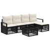 vidaXL Tuinbankenset 6 pcs Zwart poly rattan