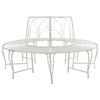 vidaXL Boom bank 8-Aantal zitplaatsen &Oslash; 160 x 89 cm Staal Antiek wit