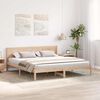 vidaXL Bedframe Bruin 200 x 200 cm Massief grenenhout