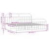 vidaXL Bedframe met hoofd- en voeteneinde metaal zwart 200x200 cm
