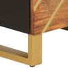 vidaXL Hoge kast 40x33,5x110 cm massief mangohout bruin en zwart